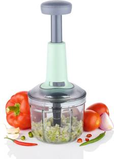 eskia by ESKIA Hand Push Chopper 1000ML with 5 Stainless Steel Blades for Onion, Garlic, Ginger Vegetable & Fruit Chopper