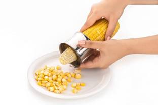 ARANKA Unbreakable Stainless Steel Hand Protector Mini Corn Cutter Corn Chopper
