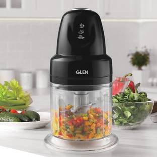 Glen by Glen Mini Electric Chopper 500ml (4043 Turbo), Black Electric Vegetable & Fruit Chopper