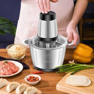 PAGALY Electric Food Processor Meat Grinder 2L Stainless Steel Meat Blender FoodChopper Electric Vegetable & Fruit Chopper