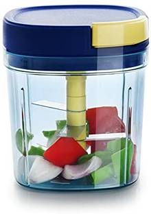 DDecora 1000 ML 5 Stainless Steel Blade Dori Chopper, Quick Handy chopper XXL Size Vegetable & Fruit Chopper