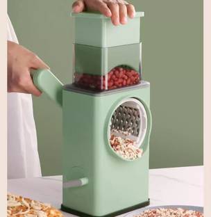 JetGadget Round Mandoline Slicer, Grater, Shredder Salad Maker - Large Feed Port Potato Grater & Slicer