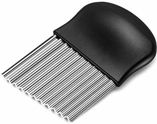 HEXONIQ by FULKIZA Potato Cutter Stainless Steel Crinkle Cutter Potato Chips Cutter - Wave Blade Cutter | Fries Slicer Potato Cutter for Chips, Vegetable, Carrot, Onion, Cucumber (1 PCS) Vegetable & Fruit Chopper