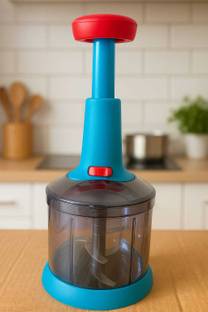 SUMANU 5 Sharp SS Blades with 1000 ML container push chopper Vegetable Chopper