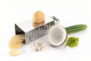 OFFYX 5 IN 1 Grater And Slicer With 4 Sides For Cheese, Vegetables, Garlic & Coconut Vegetable & Fruit Grater & Slicer