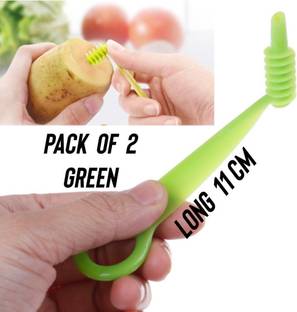 TUPPERWARE vegetables Spiral Knife Carving Tool, Green 11cm Long (Pack of 2) Vegetable & Fruit Slicer