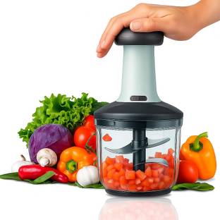 Excellent by YOUONE Hand Push Chopper with 4 Blades for Effortless Chopping Vegetables & Fruits Vegetable & Fruit Chopper