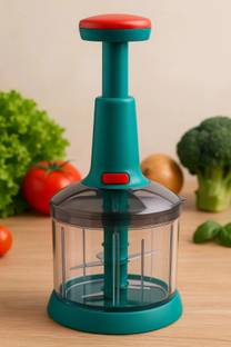 Excellent Push Chopper 5 Blade Steel Large Manual HandPress Vegetable Chopper Mixer Cutter Vegetable & Fruit Chopper