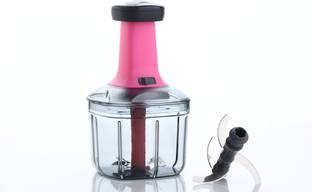 VEKSOR by VEKSOR EffortlessSlice 900ml Push Chopper: Dual-Blade Vegetable & Fruit Chopper