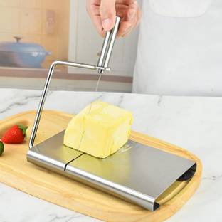 venimall Slicer Stainless Steel Cheese Cutter with Accurate Size Scale Wire Cheese Slicer