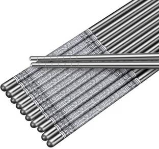 Hichaki Traders Chewing, Eating, Decorative, Cooking, Training Stainless Steel Korean, Chinese, Japanese, Vietnamese Chopstick