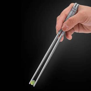 Hichaki Traders Eating, Chewing, Decorative, Cooking, Training Stainless Steel Chinese, Japanese, Korean, Vietnamese Chopstick