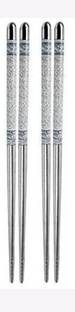 RED ALIENS Eating, Decorative Stainless Steel Japanese, Korean, Vietnamese, Chinese Chopstick