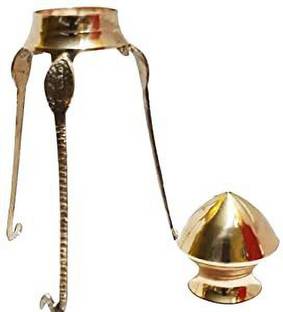 BRASSOMG SHIVLING STAND/TIPAI WITH ABHISHEK LOTI FOR SHIV LINGAM Brass Pooja Chowki