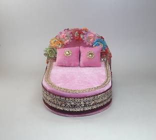 RDH ENTERPRISES Thakur ji Bed , Laddu Gopal ji Bed usable 0 to 3 no Laddu Gopal ji Silk All Purpose Chowki