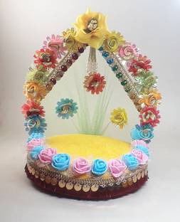 RDH ENTERPRISES Thakur ji,Laddu Gopal ji, Khatu Shyam ji Singhasan usable 0 to 3 no Wooden All Purpose Chowki
