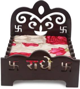 Shivcart laddu gopal ji&Kanha ji,thakur ji Bed Janamastmi special fancy bed(Kanha ji0-3) Wooden All Purpose Chowki