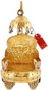 UAPAN Brass God Singhasan Temple Krishna Laddu Gopal Kanha Laxmi Ganesh Brass Pooja Chowki