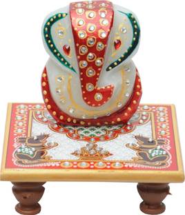 Pavitra Mandir HT-MB-GANESH-CH Marble All Purpose Chowki