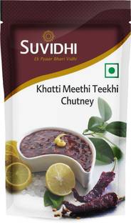 Suvidhi Khatti meethi teekhi Chutney 100gm Each (Pack of 12) Chutney Paste
