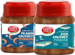 Tasty Nibbles Prawn Chutney Powder 100g & Fish Chutney Powder 100g Combo Chutney Powder