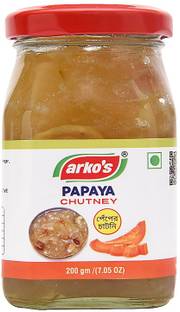 ARKOS Homemade Sugar Free Papaya Chutney , 200g Chutney Paste