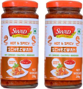 SWAD Hot & Spicy Schezwan 500g | Dip | Spread | Chutney | Marinate Chutney Paste