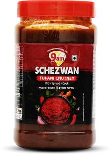 9am Schezwan Toofani Chutney | Hot & Spicy Sauce | Ready To Use Spicy Dipping Chutney Paste