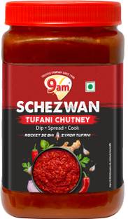 9am Schezwan Toofani Chutney | Hot & Spicy Sauce | Ready To Use Spicy Dipping Chutney Paste