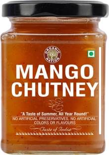 Organic Nation Mango Chutney| Sweet & Spicy Relish | made with Fresh Mangoes & Natural Spices Chutney Paste