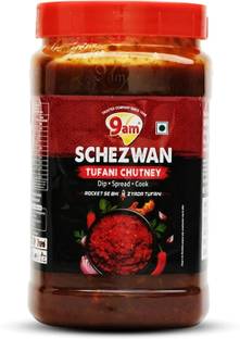 9am Schezwan Toofani Chutney | Hot & Spicy Sauce | Ready To Use Spicy Dipping Chutney Paste