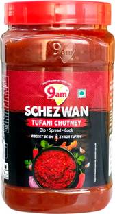 9am Schezwan Toofani Chutney | Hot & Spicy Sauce | Ready To Use Spicy Dipping Chutney Paste