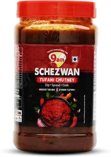 9am Schezwan Toofani Chutney | Hot & Spicy Sauce | Ready To Use Spicy Dipping Chutney Paste