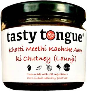 tasty tongue Homemade Khatti, Meethi Kachche Aam Ki Chutney/Launji (Raw Mango Relish) Chutney Granules