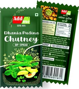Add me Dhania Pudina chutney Sachet 12g chotu Pack, green hari chatni for bhel puri Chutney Paste