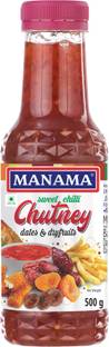 MANAMA Sweet Chilli Dates and Dry Fruits Dip Chutney | Spicy Dip | Good with Snacks Chutney Paste