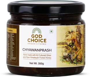 God Choice Organic Farms Ayurvedic Chyawanprash 350 gm | Strength & Immunity Booster Organic Chyawanprash