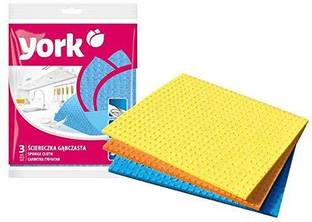 YORK Multipurpose Cleaning Sponge Wipe for Kitchen, Table Tops & Glass Tops Wet and Dry Polyester Cleaning Cloth
