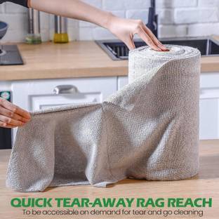 KENADIYA Microfiber Cleaning Cloth Roll Reusable, Washable Paper Towels, Kitchen and Car Dry Microfiber Cleaning Cloth