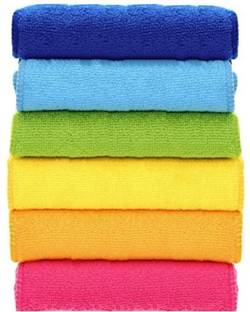 SHOWSTOPPER 6 Color Assorted 250 GSM (40cm x 40cm) Cleaning Rag,Cleaning Towels Dry Microfiber Cleaning Cloth