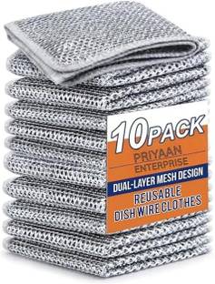 Priyaan Enterprises Non-Scratch Dish Wash Cloth Steel Wire Stainless Steel Scrubber Wet and Dry Stainless Steel Cleaning Cloth