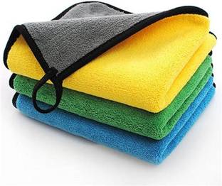 FIRDOS 800 GSM Cleaning cloth For Home,Kitchen,Laptop,Led,Camera,table,Car,Bike(pack 3) Wet and Dry Microfiber Cleaning Cloth