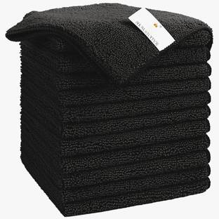 SHOWSTOPPER Reusable & Durable Black 40X40 CM Dry Microfiber Cleaning Cloth
