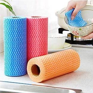 Niralasa Reusable Kitchen Towel Roll | Absorbent Perfect for Cleaning 80 Pulls per Roll Wet and Dry Cotton Cleaning Cloth