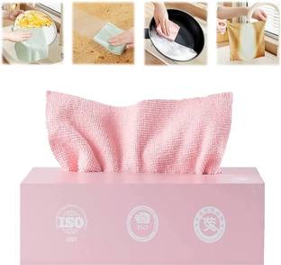 ZWEELAY Reusable Microfiber Cleaning and Drying Wipes with Dispenser Box Wet and Dry Microfiber Cleaning Cloth