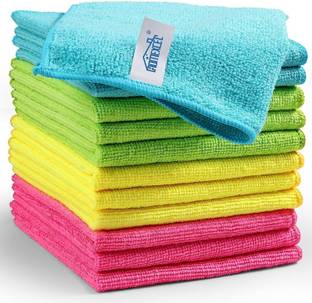 HOMEXCEL Cleaning Cloth Multicolor 30x30cm pack of 12_1 Wet and Dry Microfiber Cleaning Cloth