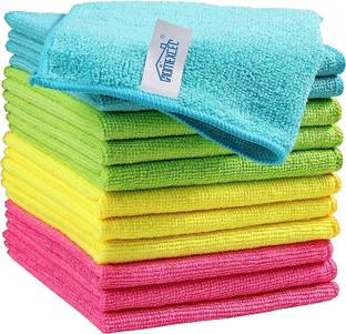 SHOWSTOPPER Kitchen Cleaning Cloths and Wipes | Dusting Cloth for Home Cleaning 4 Color Dry Microfiber Cleaning Cloth