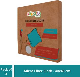 Koparo Multi-Purpose Micro-Fiber Cloth, Highly Absorbent, Lint-Free, Scratch Resistant Dry Microfiber Cleaning Cloth
