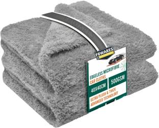 F8WARES Microfiber Cloth for Car-Absorbent Car Cleaning Cloth Edgeless 550 GSM 40X40 cm Wet and Dry Microfiber Cleaning Cloth