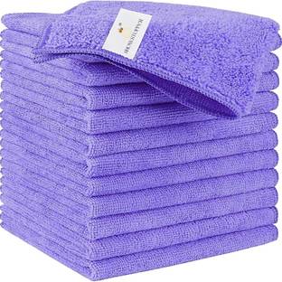 SHOWSTOPPER Purple 250GSM (30X30) Cars, Lint Free, Scratch-Free, Highly Absorbent, Reusable Dry Microfiber Cleaning Cloth
